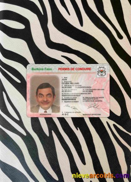 Burkina Faso driving license photolook
